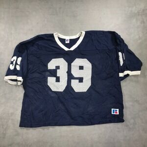 Vintage Penn State Nittany Lions Football Jersey Men XXL Blue Crop Mesh Practice